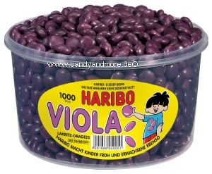 Haribo Viola 1148 g | Lakritz-Dragees unverpackt in einer Dose von Haribo