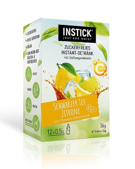 INSTICK Schwarzer Tee Zitrone 12 Sticks a 3 g