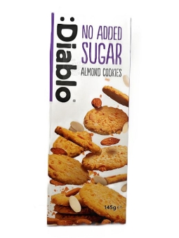 Diablo Almond Cookies No Sugar Added 145 g | Kekse mit Mandeln und Erdnüssen ohne Zuckerzusatz von Diablo