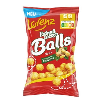 Lorenz Erdnuss Locken Balls classic 130 g| Maissnack in Form von Bällen von Lorenz-Snacks