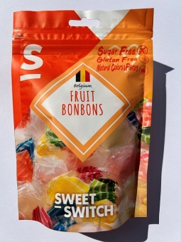 Sweet-Switch Fruit-Bonbons zuckerfrei 100 g | zuckerfreie und glutenfreie Fruchtbonbons von Sweet-Switch