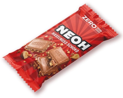Neoh Haselnuss Schoko Tafel Zero Sugar Added 66 g | Haselnuss-Schokolade ohne Zuckerzusatz von Neoh