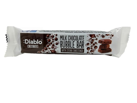 Diablo Milk Chocolate Bubble Bar No Sugar Added 30 g | luftige Milchschokolade ohne Zuckerzusatz in Riegelformat von Diablo
