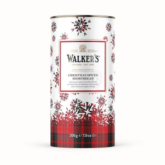 Walkers Christmas Spiced Shortbread Drum 200 g