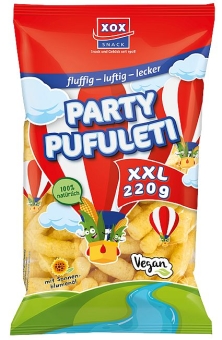 XOX Party Pufuleti XXL 220 g - Maissnack mit Meersalz von XOX