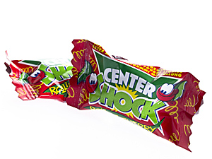 Center Shock Cherry 400 g - 1 Karton a 100 Stück| einzeln verpackte Kaugummis mit extra saurem Kirschgeschmack von Center Shock
