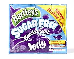 Hartley`s Blackcurrant sugar free Jelly 23 g| zuckerfreies Pulver für Wackelpudding mit Geschmack von schwarzer Johannisbeere von Hartleys