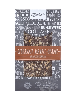Gebrannte Mandel-Orange Collage-Schokolade 100 g