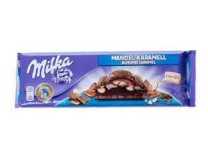 Milka Mmmax Mandel Karamell 300 g | Schokolade in Großformat mit Mandel Karamell-Geschmack von Milka
