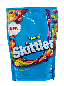 Skittles Tropical 136 g | bunte Dragees mit Tropicalgeschmack von Skittles
